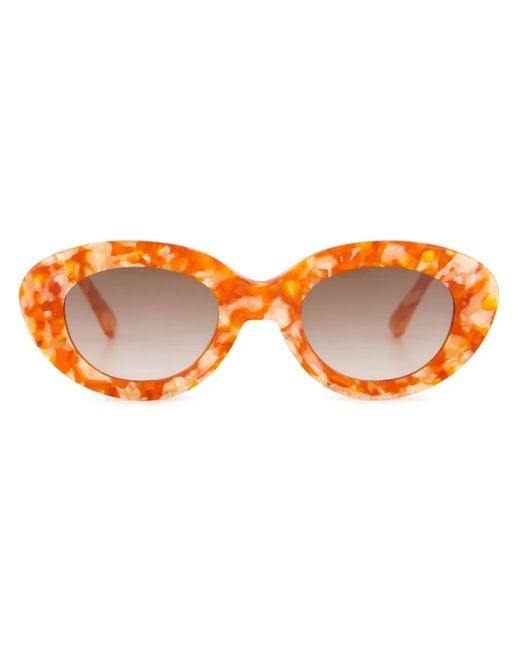 Emmanuelle Khanh Orange Gigi Sunglasses