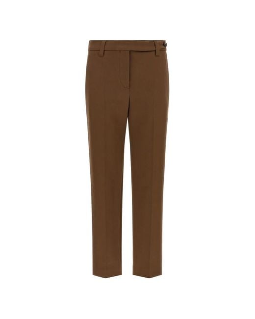 Brunello Cucinelli Brown Monile Tailored Trousers