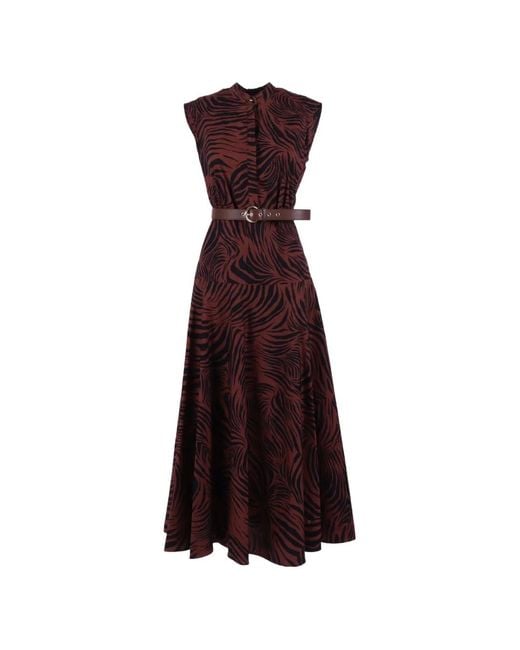 Max Mara Purple West Zebra-Print Dress