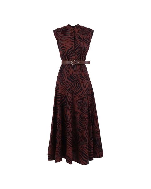 Max Mara Purple West Zebra-Print Dress