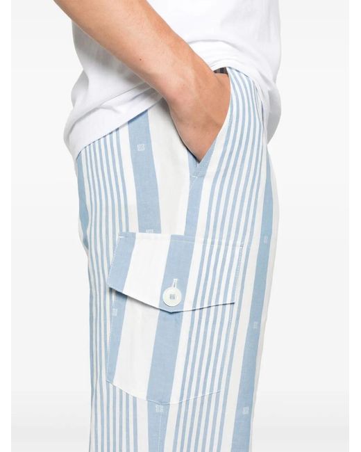 Givenchy Blue 4G-Striped Trousers for men