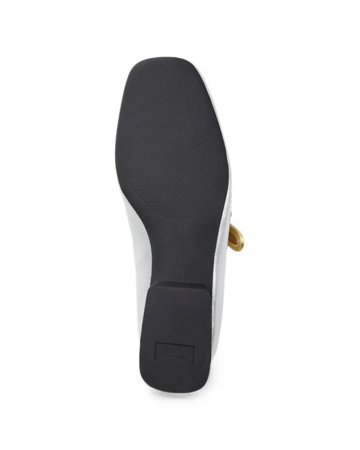 Camper White Casi Myra Buckle-Fastening Ballet Flats