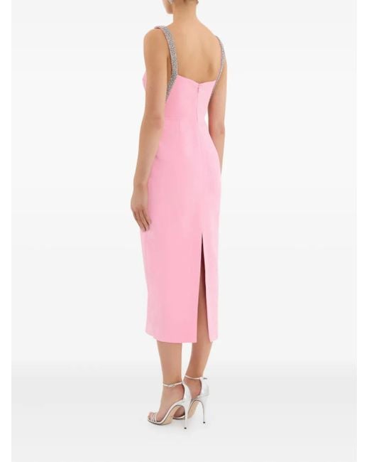Rebecca Vallance Pink Amaro Midi Dress