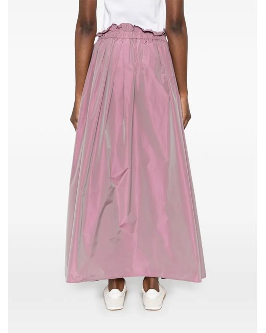 Herno Purple Ruffled Maxi Skirt