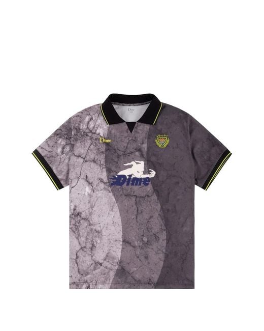 Dime Purple Marble-Print Logo-Patch Sweater for men