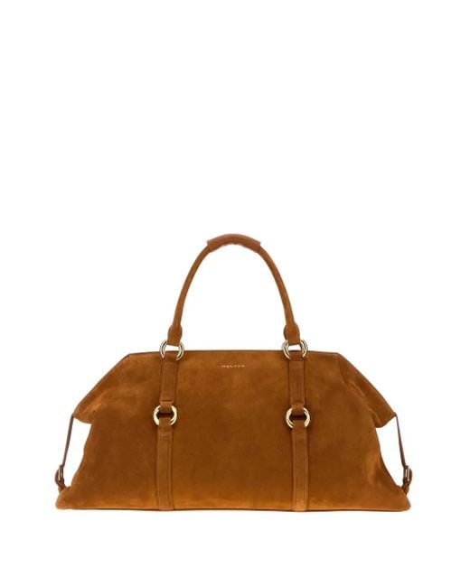 Alexander McQueen Brown Maxi Farringdon Suede Tote Bag for men