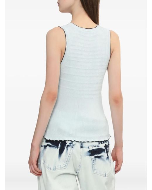 Haut Nervuré À Ourlet Festonné Proenza Schouler en coloris Blue