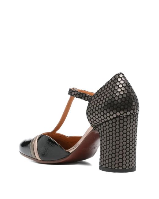 Chie Mihara Black 65Mm Miver T-Bar Heeled Pumps