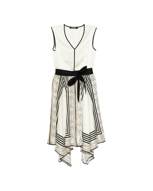 Karl Lagerfeld White Scarf Print Dress