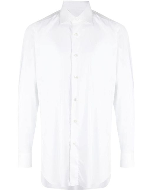 Camisa de manga larga Brioni de hombre de color White