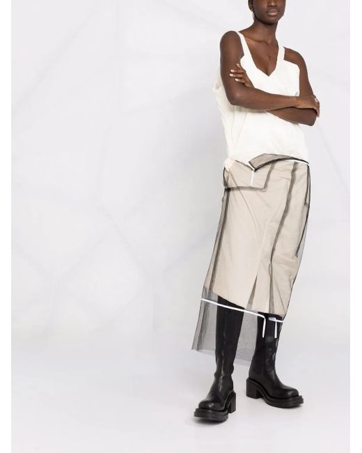 Maison Margiela Multicolor Panelled Tulle-Overlay Dress