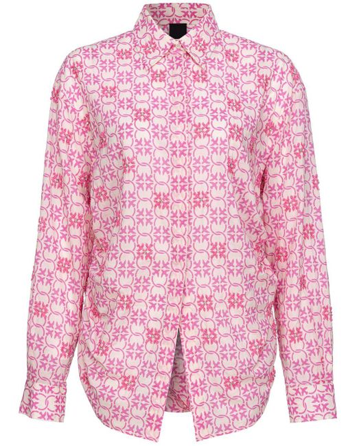 T-shirt en coton à motif Love Birds Pinko en coloris Pink