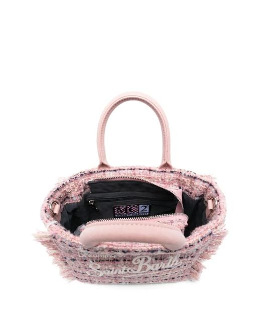Mc2 Saint Barth Pink Vanity Fringed Mini Bag