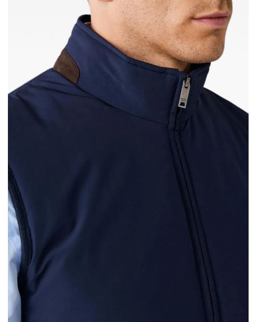 Hackett Blue Windsor Panelled Gilet for men