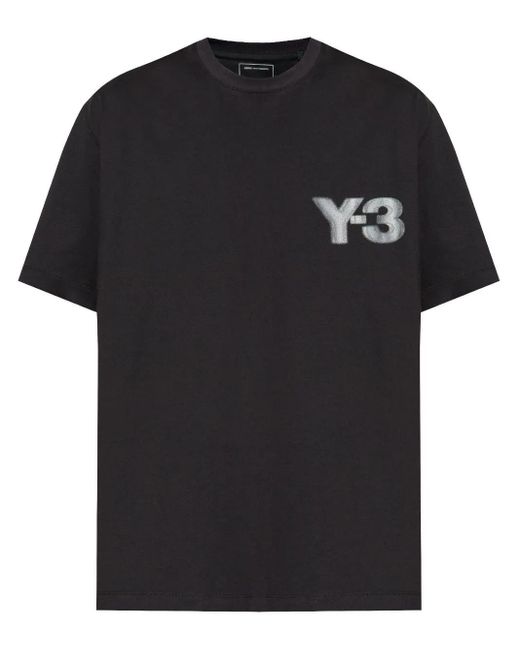 メンズ Y-3 ロゴ Tシャツ Black