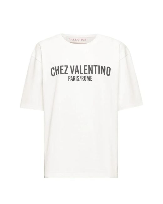 Valentino Garavani White Logo-Print T-Shirt