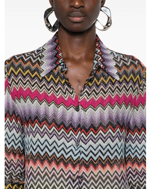Missoni Multicolor Zigzag Pattern Shirt