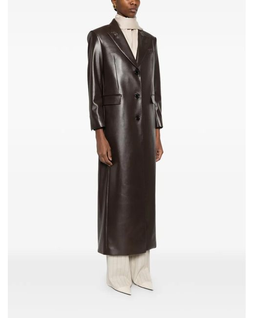 Eraldo Brown Buttoned Coat