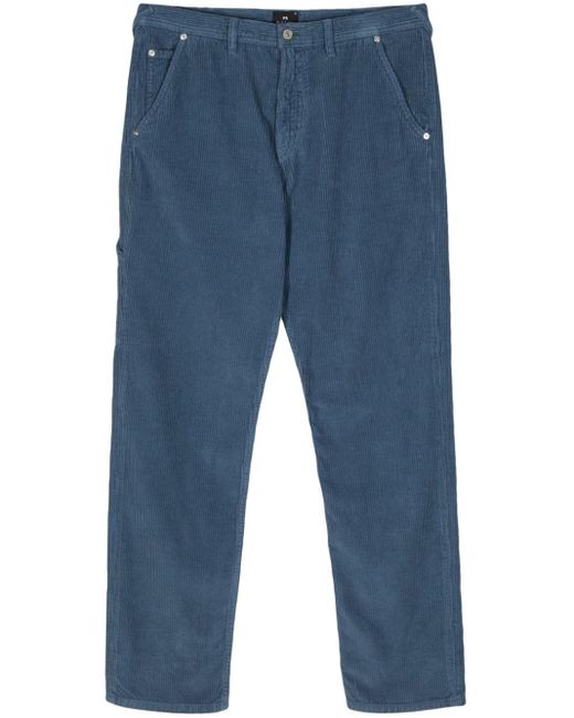 PS by Paul Smith Blue Straight-leg Corduroy Trousers for men