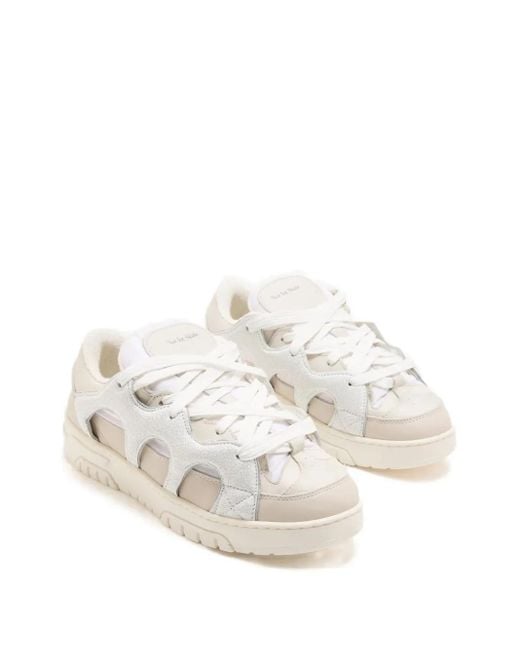 Paura White Cut-Out Sneakers for men