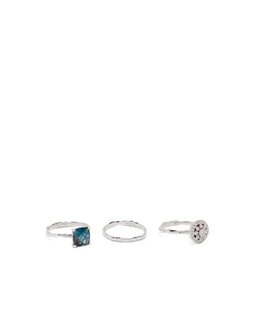 Wouters & Hendrix White 18K Topaz And Diamond Ring Set