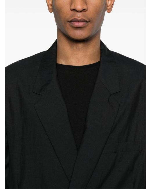 Lemaire Black Double-breasted Blazer for men