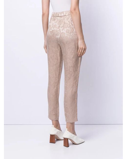 Fabiana Filippi Multicolor High-Rise Cropped Jacquard Trousers
