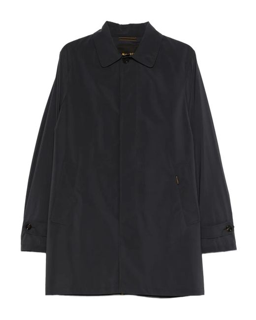 Moorer Black Vittor-Ac Button-Up Coat for men