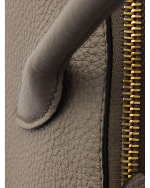 Prada Gray Large Leather Tote Bag