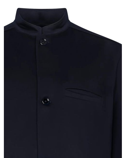 Franzese Collection Blue Button Collared Jacket for men