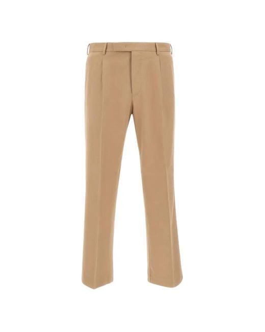 PT Torino Natural Quindici Pleated Tailored Trousers for men