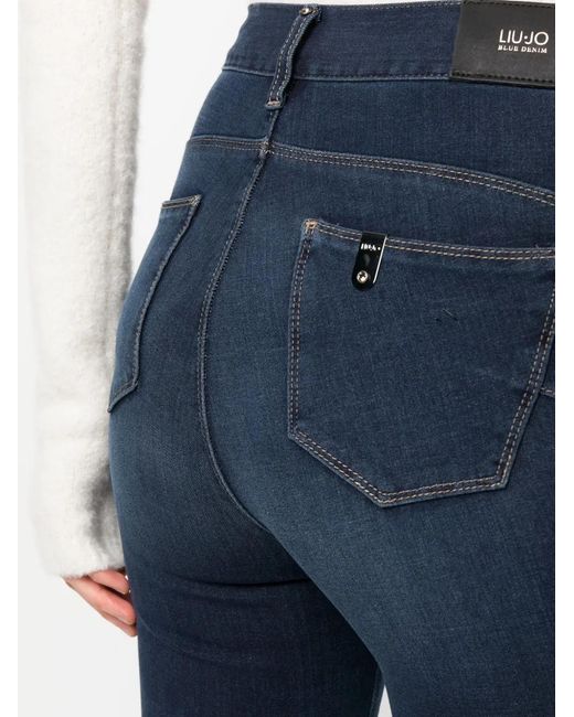 Liu Jo Blue Mid-Rise Bootcut Jeans