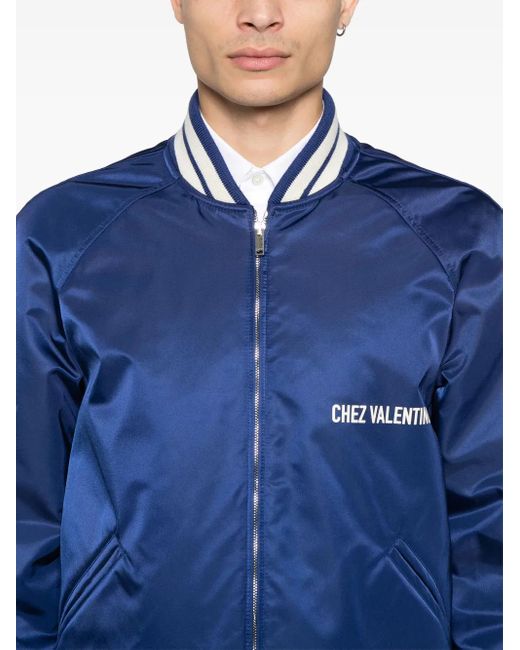 Valentino Garavani Blue Chez Bomber Jacket for men