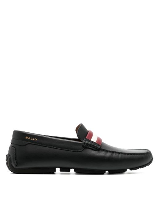 Bally Black Pilot Leather Loafers for men