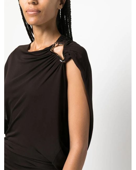 Lanvin Black Coffee Jersey Maxi Dress