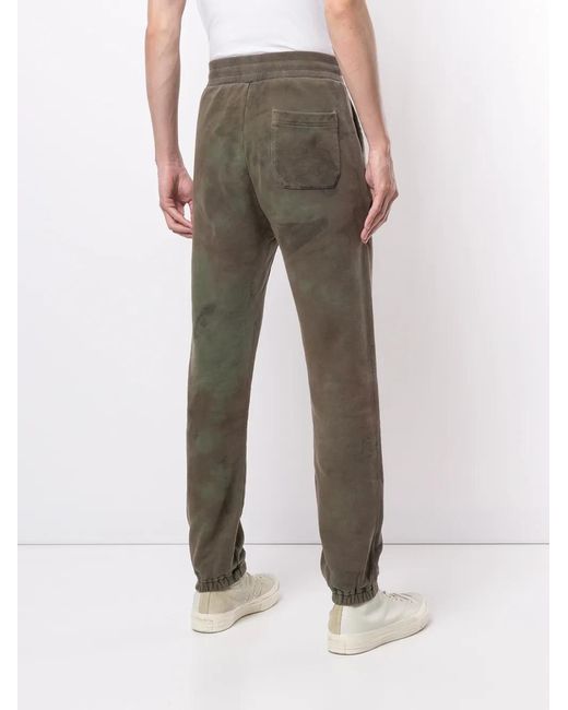 John Elliott Green Tie-Dye Print Track Pants for men