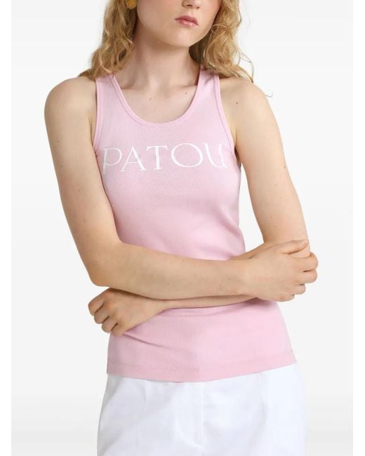 Patou Pink Sleeveless Tops
