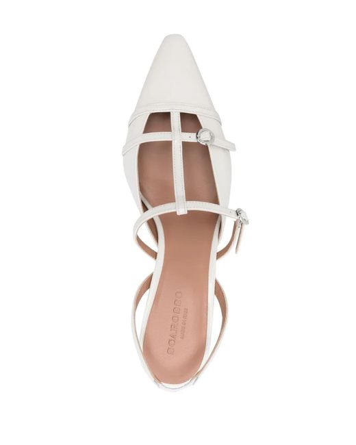 Scarosso White 50Mm Selena Patent-Leather Pumps