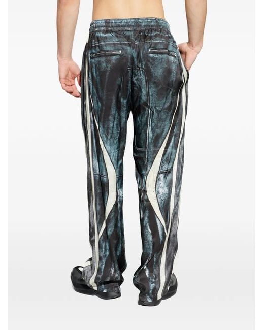 DIESEL Blue P-Theck-Bmcz Zip-Pocket Track Pants for men