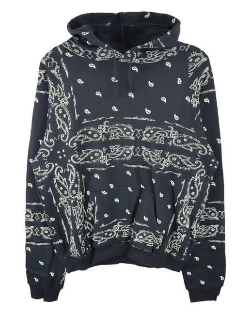 The World Is Yours Gray Paisley-Print Hoodie for men