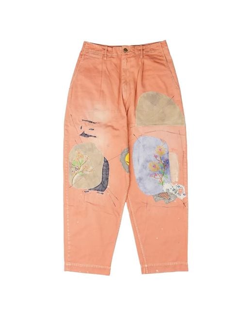 Kapital Orange Katsuragi Appliquéd Jeans for men