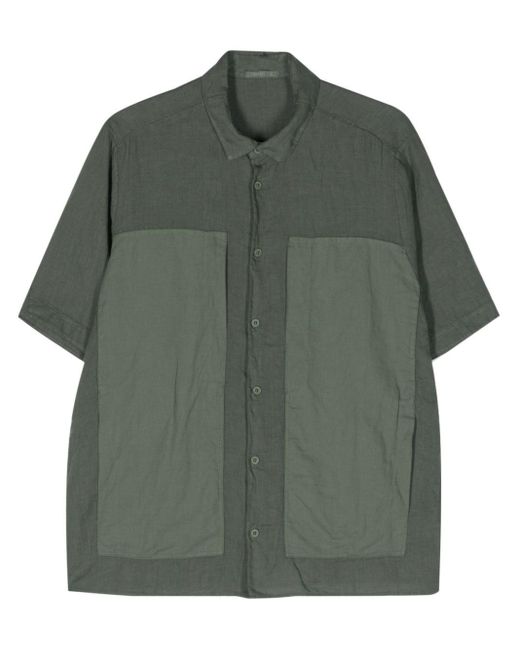 Transit Green Decorative-stitching Shortsleeve Shirt for men