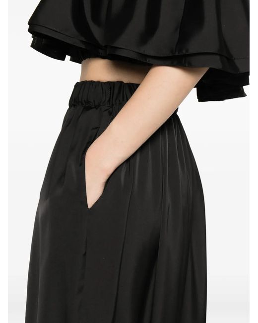 Parlor Black Elasticated-Cuff Trousers