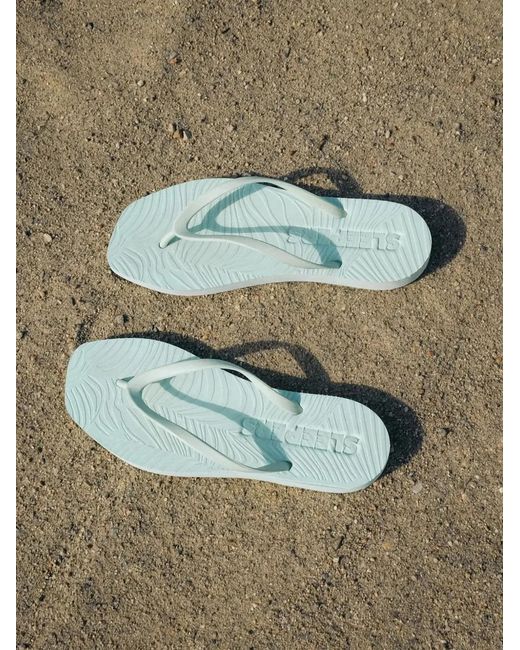 Sleeper Green Square-Toe Flip-Flops