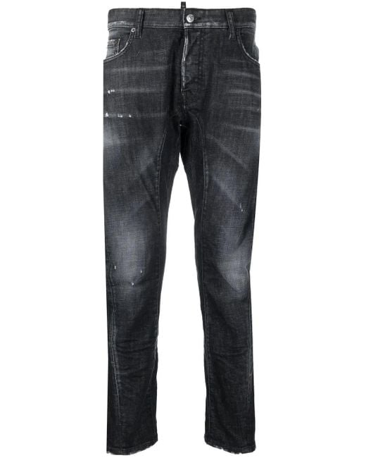 DSquared² Gray Slim-Cut Jeans for men