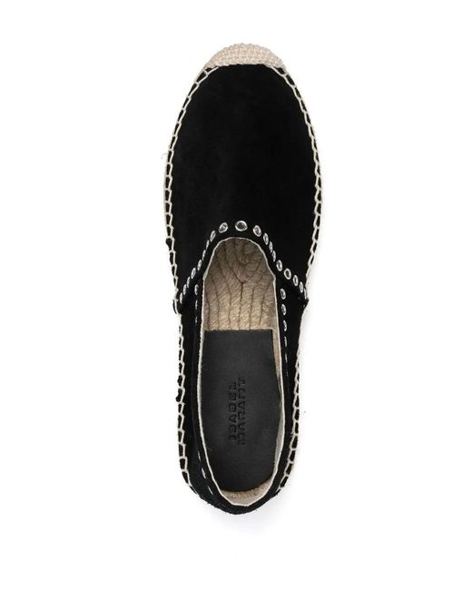 Isabel Marant Black Canae Suede Espadrilles