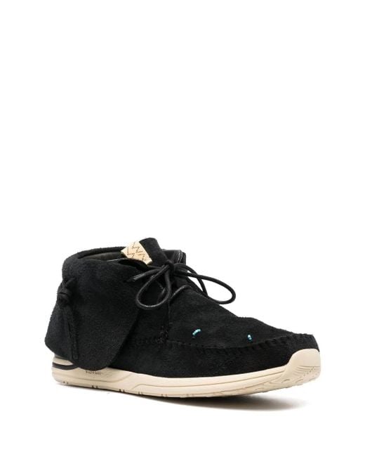 Visvim Black Lhamo Folk Suede Sneakers for men
