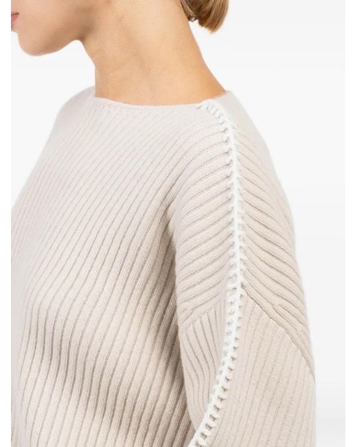 Rag & Bone White Ingrid Ribbed Sweater