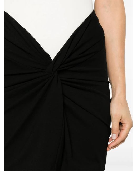 GAUGE81 Black Barina Knot-Detail Mini Skirt