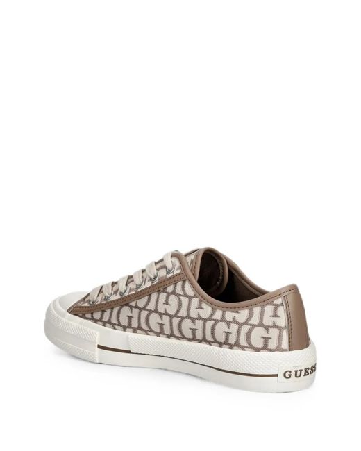Guess White Carey Low-Top Sneakers